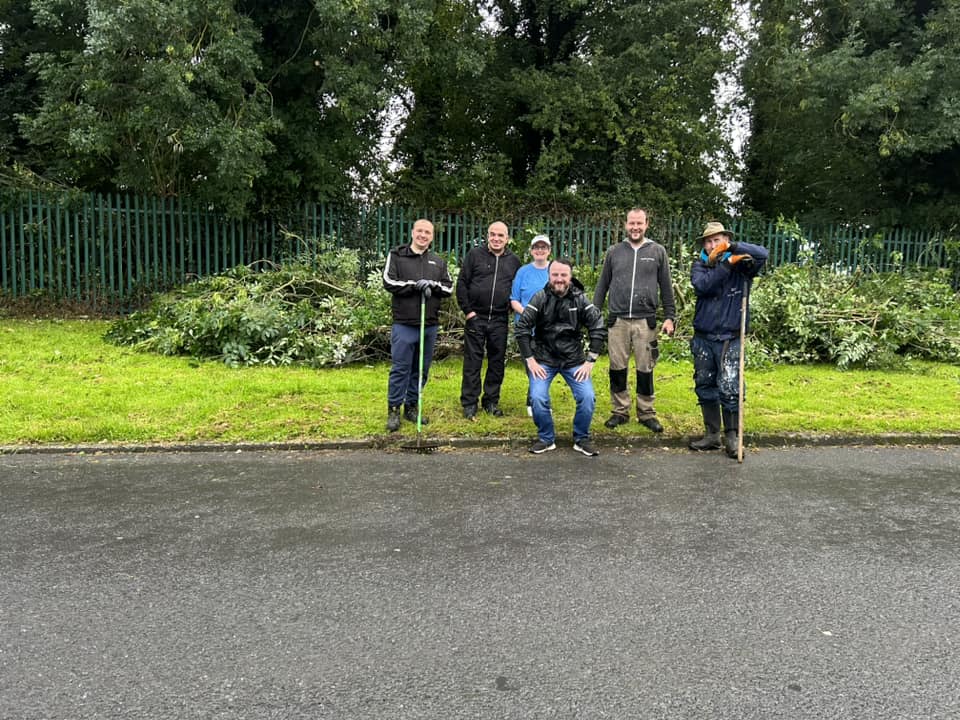 First clean up in the green area next to Blackwater Park